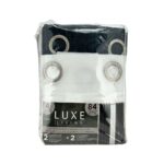 Luxe Living 4 Panel Complete Curtain Solution- Dark Blue