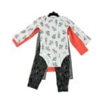 Pekkle Infant Girl's Coral & White Matching Set- 4 Piece Set1
