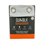 SUN+BLK Room Darkening Soft Velvet Curtains- Light Grey