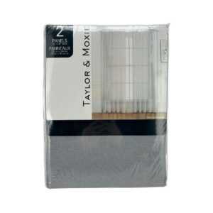 Taylor & Moxie Sheer Cosmo Grey Curtains