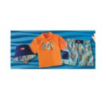 UV Skinz Boy's Orange Salamander 3 Piece Swimwear Set 03
