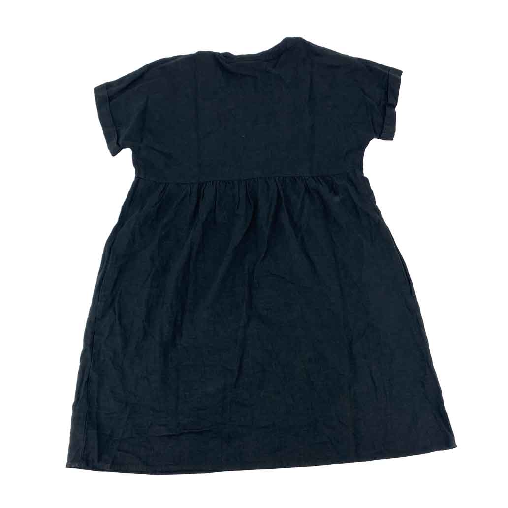 chinese dress ladies Briggs Ladies' Ruffle V-Neck Linen Blend Dress (US, Alpha, Small, Regular,  Regular, Black) at Amazon Women's Clothing store