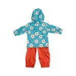Gusti Toddler Girl's Blue & Orange Lined Rain Suit1