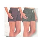 Pacific Trail Women's Mauve & Green Heather pull On Shorts 02