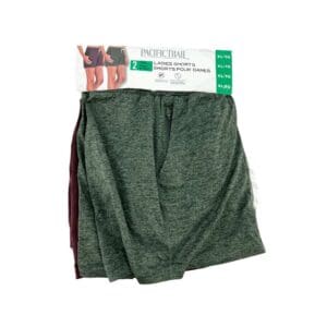 Pacific Trail Women's Mauve & Green Heather pull On Shorts 03