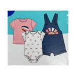 Pekkle Infant Girl's 3 Piece Outfit Set- Sunshine2