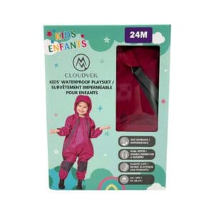 Cloudveil Toddler's Pink Waterproof Playsuit