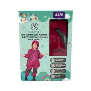 Cloudveil Toddler's Pink Waterproof Playsuit