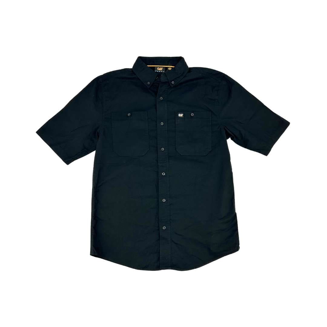 CAT Men's Black Short Sleeve Button Up Shirt Various Sizes