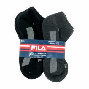 Fila Women's Black & Grey Cotton Socks 02
