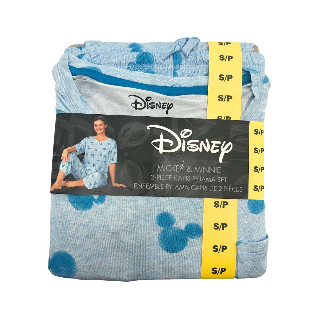 Disney Women’s Blue Mickey & Minnie Pyjama Set / Various Sizes ...