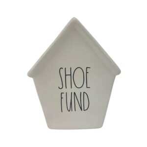 Rae Dunn White Ceramic Shoe Fun Piggy Bank