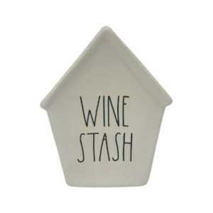 Rae Dunn White Ceramic Wine Stash Piggy Bank