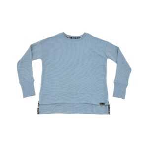 Bench Women's Light Blue Waffle Crewneck Top