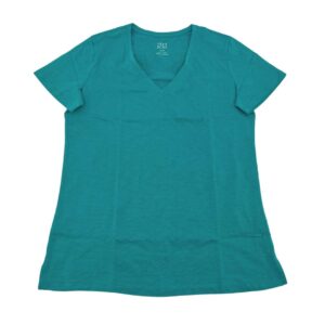 Black Bow Women's Teal V-Neck T-Shirt 01