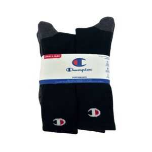 Champion Performance Men's Black Crew Socks