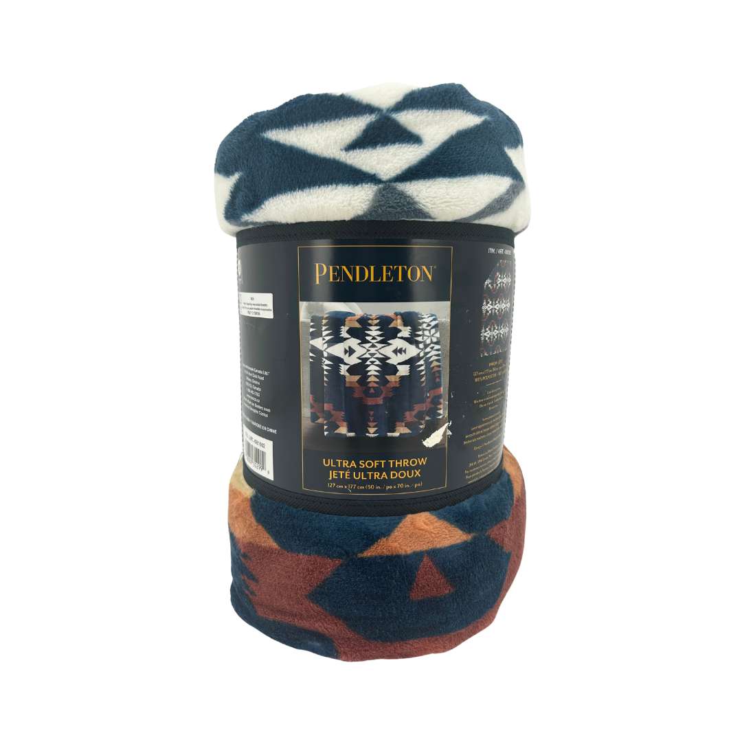 Pendleton Blue Ultra Soft Throw Blanket / 50″ x 70″ CanadaWide