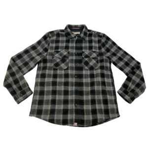 BC Clothing Heritage Men's Black & Grey Plaid Shirt Jacket 01