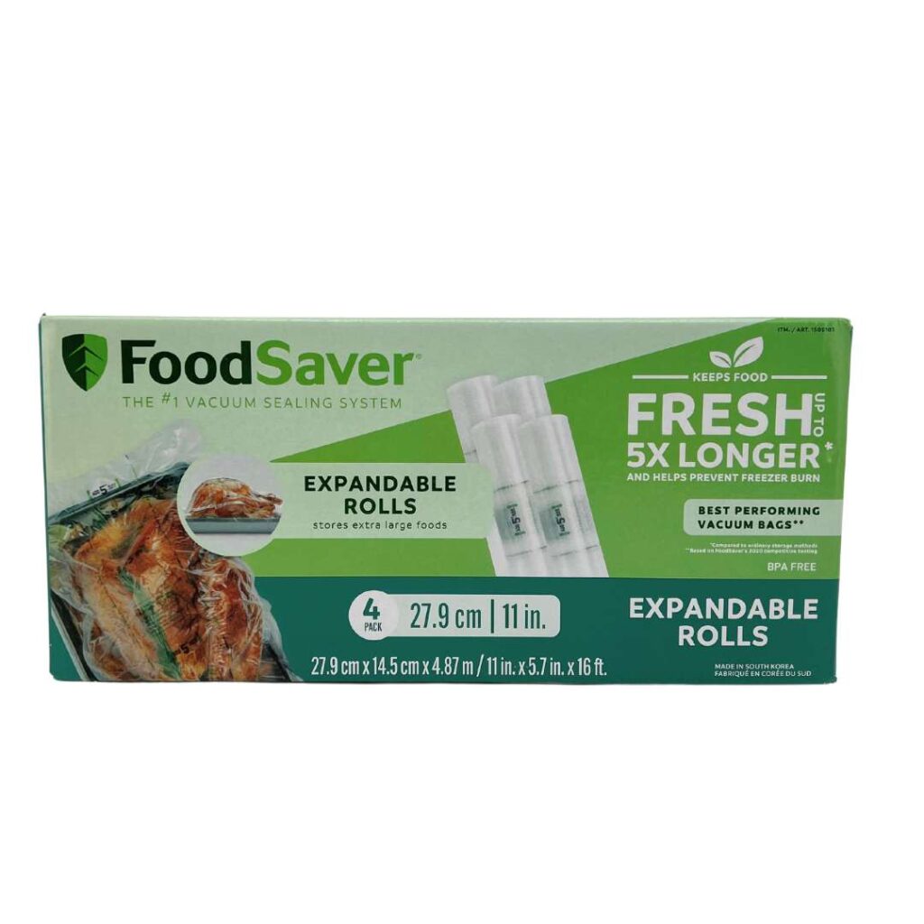 Extra Large Expandable Vacuum Seal Bags FoodVacBags 11'' X 50