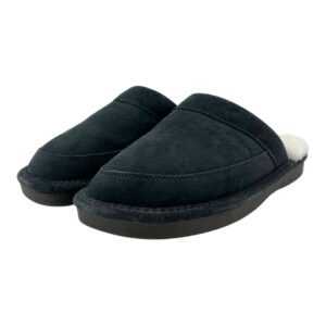 Nuknuuk Men's Charcoal Grey Leather Slippers 05