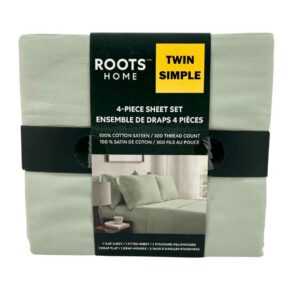 Roots Home Green Twin 4 Piece Bed sheet Set 02