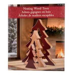 Nesting Wood Tree Decoration 02