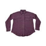 Lazy Pants Women's Purple Waffle Button Up Shirt