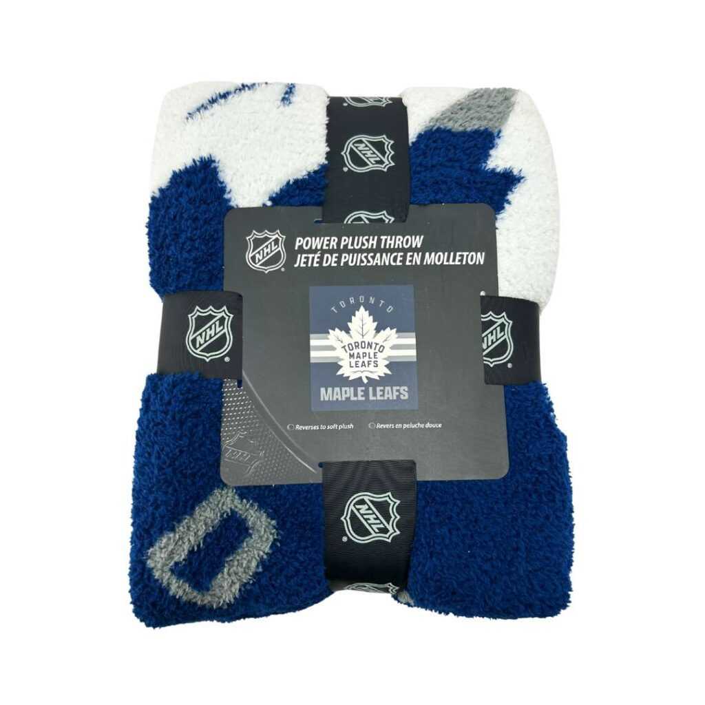 NHL Toronto Maple Leafs Power Plush Throw Blanket / 50″ x 60