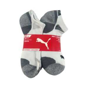 Puma Men's White Low Cut Cushioned Socks