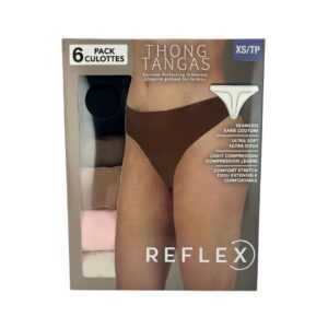 Reflex Women's Pink & Brown Thong Underwear