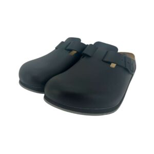 Birkenstock Women's Black Boston Super Grip Leather Clogs
