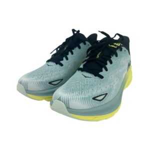 Hoka Men's Light Blue & Yellow Clifton 9 Running Shoes