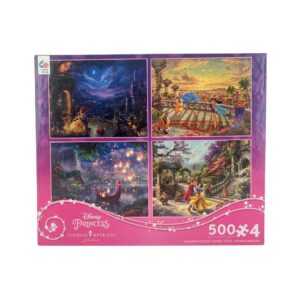 Ceaco Thomas Kinkade Disney Princess Puzzle Pack- 4 Puzzles