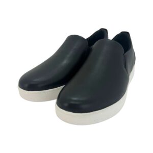 FitFlop Women's Black Rally Leather Slip-On Skate Sneakers