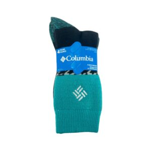 Columbia Women's Blue Fleece Lined Socks- 4 Pairs