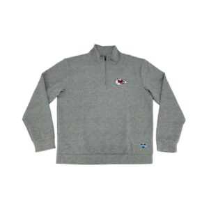 NFL Men's Grey Quarter Zip Shirt- Kansas City Chiefs