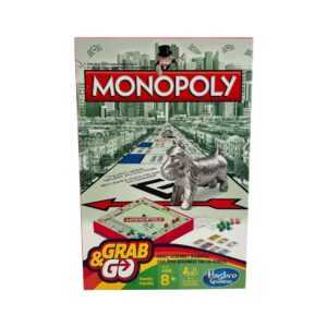 Hasbro Grab & Go Travel Game- Mini Board Games - Monopoly