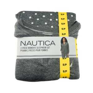 Nautica Women's Grey Pyjamas with Polka Dots