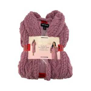 Room Service Women's Rose textured Cozy Wrap Robe