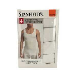 Stanfield's Men's White Athletic Tanks