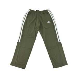 Adidas Men's Green 3-Stripe Fleece Lined Joggers