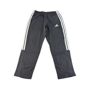 Adidas Men's Grey 3-Stripe Fleece Lined Joggers
