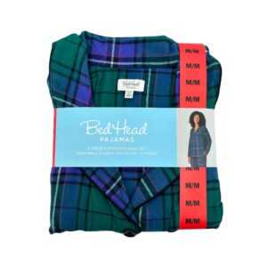 Bed Head Women's Green & Blue Plaid Pyjamas