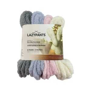 Lazy Pants Women's Non-Slip Cozy Socks- 4 Pairs