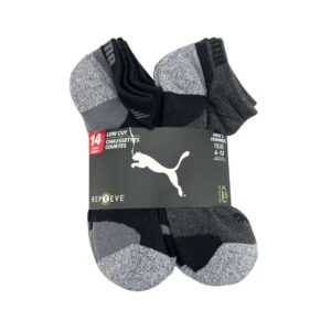 Puma Men's Black & Grey Low Cut Socks