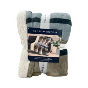 Tommy Hilfiger Luxe Plush Sherpa Throw Blanket