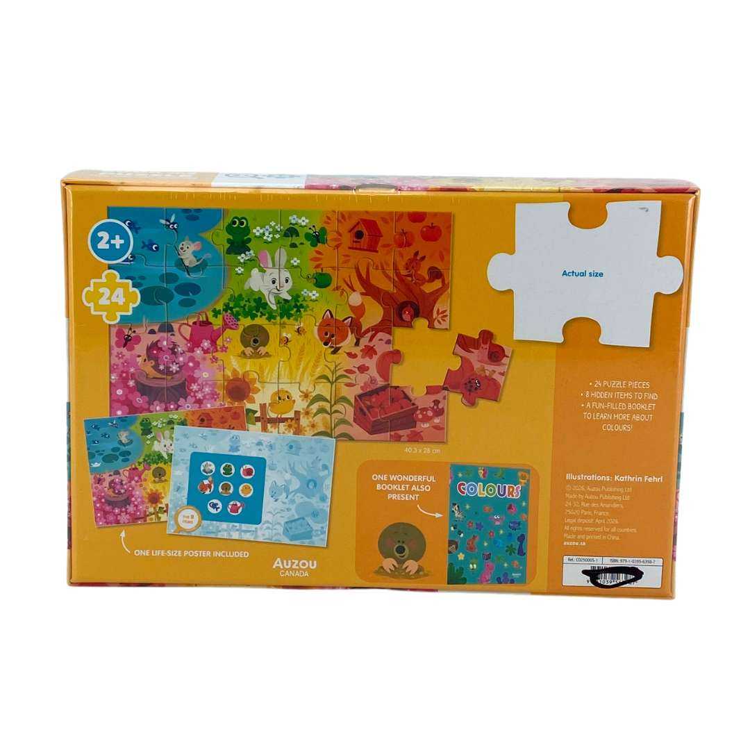 Auzou Canada Seek and Find Book and Puzzle Set: Animal Themed
